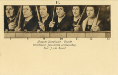 603438 Afbeelding van het rechterdeel van een door J. van Scorel geschilderd portret van leden van de Utrechtse ...